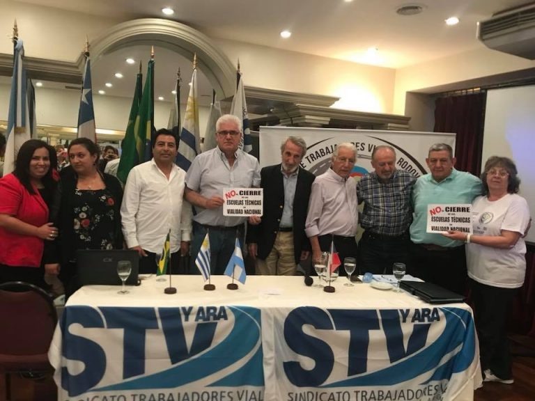 Fuerte apoyo de sindicatos viales de Sudamérica contra el cierre de las Escuelas Técnicas de Vialidad Nacional