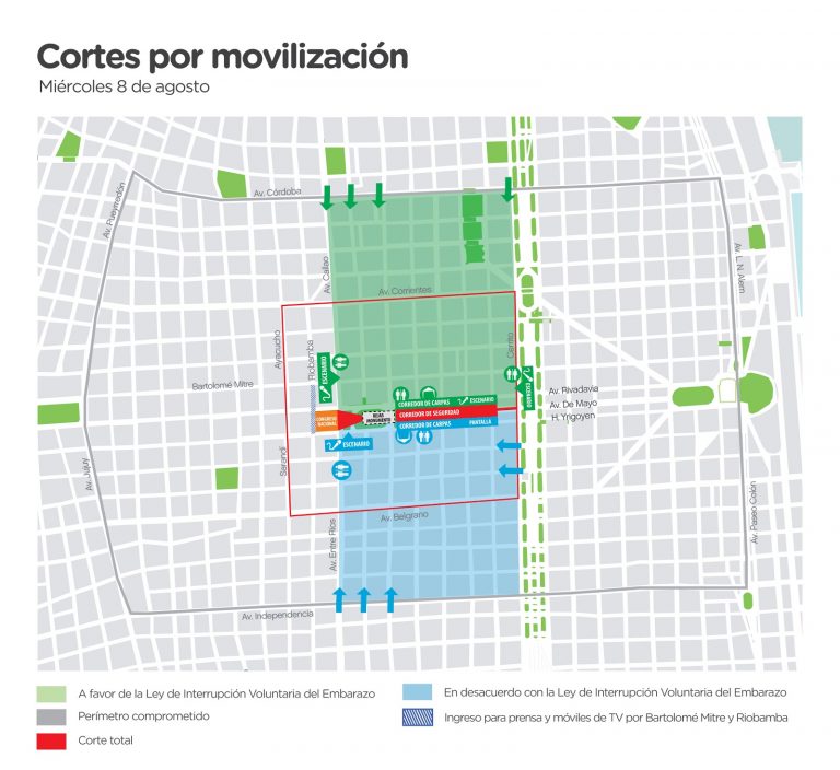 Zona Congreso: Cambios de recorrido en 41 líneas de colectivos y cortes programados