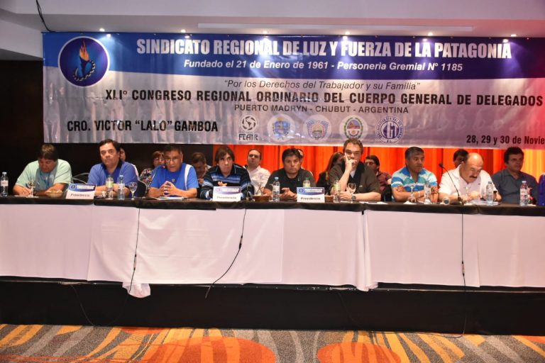 El Sindicato Regional de Luz y Fuerza de la Patagonia reunido en el 41º Congreso ordinario