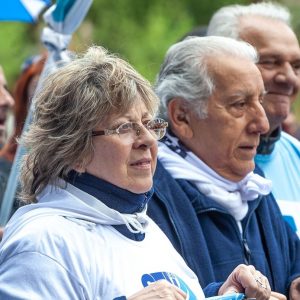 Graciela Aleñá, Secretaria General de STVyARA junto a César Gonzalez, Secretario Adjunto