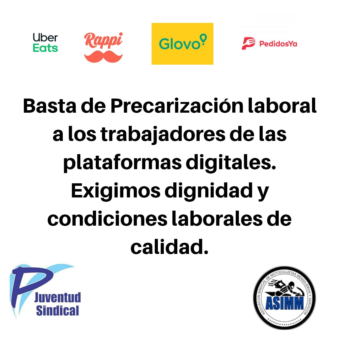 Flyer difundido por redes sociales de la Juventud Sindical Nacional