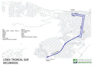 Recorrido linea troncal Sur