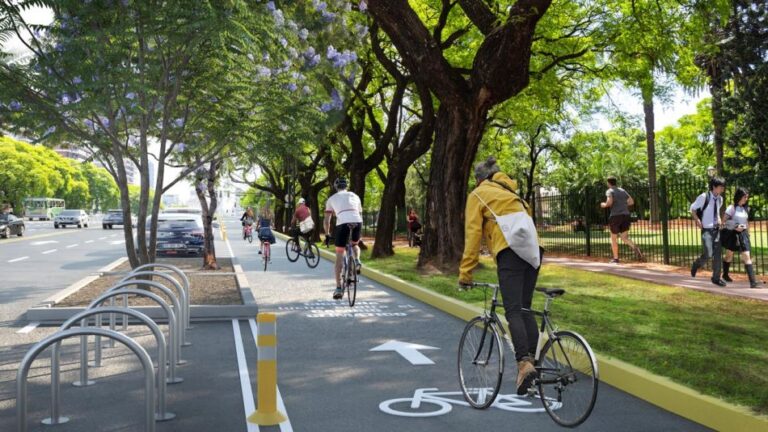 Comenzaron las obras de ciclovía en Avenida Del Libertador