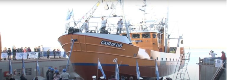 Rawson: el Astillero Contessi botó un nuevo buque pesquero para la flota