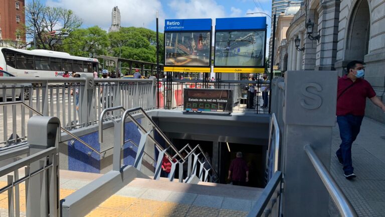 Durante todo el día permanecerán abiertos los molinetes en Retiro de la Línea C de subtes