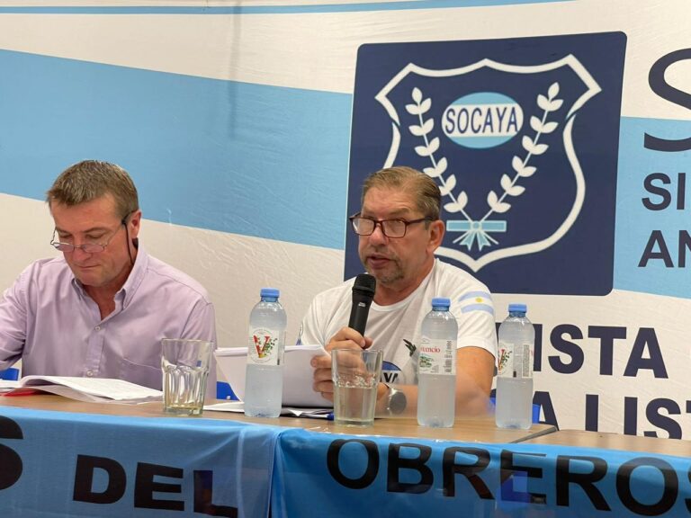 El SOCAYA acusó a las cámaras empresariales que “dilatan las paritarias por trabas en las importaciones”