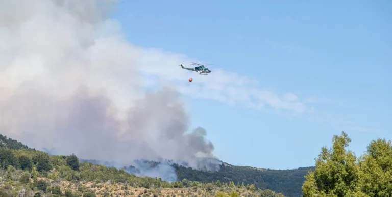 El Gobierno refuerza la logística en el combate del incendio en Los Alerces