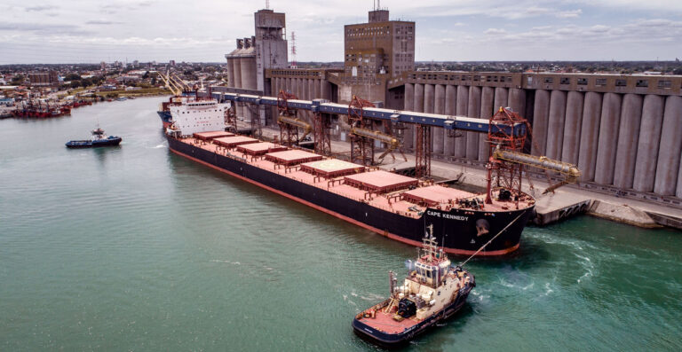 El Puerto de Quequén llegó en febrero al récord de toneladas exportadas