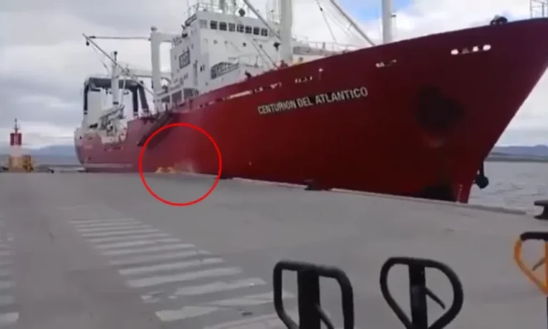 Investigan colisión en el Puerto de Ushuaia: el muelle no sufrió daños mayores